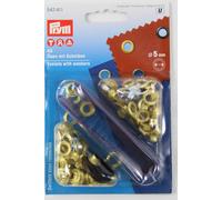 40 Ösen mit Scheiben ø 5mm gold