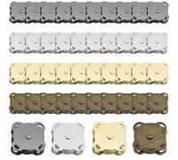40 Sets Magnetische Druckknöpfe 18mm, Magnetknöpfe zum Annähen, Metall Pflaume Magnet Knöpfe Verschluss für Kleidung Taschen Lede, 4 Farben