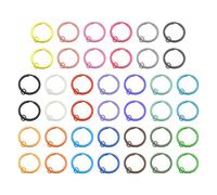 40 Stück Bunte Doppellagige Schlüsselanhänger, Metall-Schlüsselanhänger, Bunte Schlüsselanhänger, 30 Mm Schlüsselanhänger, DIY-Schmuckzubehör, Geeignet Für Heimwerker, Geburtstage, Partys (20 Farben)