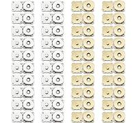 40 Stück Magnetische Druckknöpfe, DIY Magnetknopf, Nähen Magnet Knopf, Magnetknopf Nähen Druckknöpfe, Magnetische Knopf Druckknöpfe, Für Taschen, Handwerk, Handtaschen, Kleidung, 14mm (Silber, Gold)