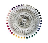 40 Stück Perlenkopf-Nadeln, mehrfarbige Nähnadeln, Blumenstrauß, Anstecknadeln für Bastelprojekte, Schneiderei, Patchwork, Floristik und Dekoration, 38 mm x 0,6 mm, 8 Farben