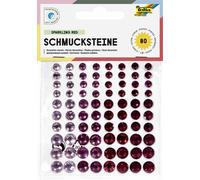 4001868067958 FOLIA Folia Schmucksteine SPARKLING RED, selbstklebend, 80 Stück