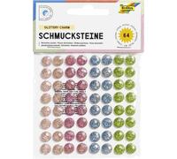 4001868068009 FOLIA Folia Schmucksteine GLITTERY CHARM, selbstklebend, 64 Stück