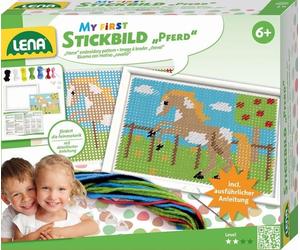 4006942871308 Simm Spielwaren GmbH Stickbild Pferd, Faltschachtel