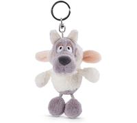 NICI 47086 Schlüselanhänger Ulvy 10cm - Wolf Kuscheltieranhänger mit Schlüsselring für Schlüsselband, Schlüsselbund, Schlüsselhalter & Schlüsselkette - Taschenanhänger, GRAU/WEIß