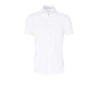 Pure Functional Slim Fit Jerseyhemd weiss, Einfarbig