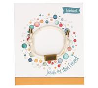 4036526782805 Butzon & Bercker Textil-Armband - Jesus ist dein Freund Lichtgrau/Camel