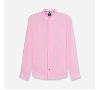Langarmhemd OLYMP "OLYMP Casual, regular fit, Kent", Herren, Gr. L, Normaler Arm, altrosé, 100% Leinen, Hemden (90166362-L) altrosé