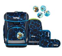 ergobag cubo light Schulranzen-Set Bärassic Garden Blau 5-teilig 19 Liter