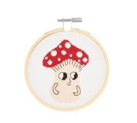 Stickpackung Gezählter Kreuzstich Shroom kleiner Pilz inkl. Stickring Ø 10 cm / Bei Hugendubel