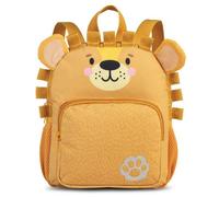 Glühwürmchen Kinderrucksack „Ella“ - süßer Tier-Rucksack für Kinder ab 3 Jahren mit Hauptfach, Vortasche & Steckfächern - ideal für Kindergarten, Ausflüge & Freizeit (Löwe)