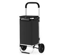 40L Einkaufstrolley - Einkaufswagen Aluminium Schwarz