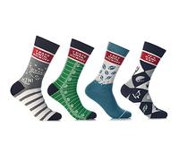 40YARDS American Football Countdown Socken zum Game Day [4 Paar Socken] - Unisex, One Size (Einheitsgröße: 37-46)