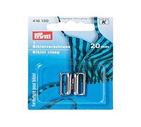 416130 - Bikiniverschluss Metall silberfarbig 20 mm