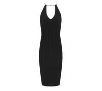 42 IT ELISABETTA FRANCHI SCHWARZES MIDI STRICKKLEID