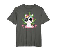 420 Kiffer Einhorn mit Hippie Brille und Hanfblatt T-Shirt