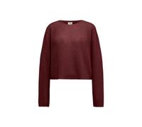 Drykorn Strickpullover mit Rundhalsausschnitt Modell 'IMENY' in Bordeaux, Größe XS
