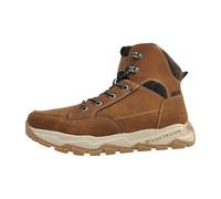 Schnürstiefelette TOM TAILOR "Tom Tailor Stiefelette Lederimitat/Textil", Herren, Gr. 42, braun (cognac), Lederimitat, Textil, Schuhe Schnürstiefelette (51619954-42) cognac