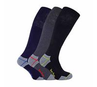 (45-50, Schwarz) Sock Snob - 3er Pack Herren Arbeitssocken Lang | Baumwolle Kniehoch Socken | Sock Snob