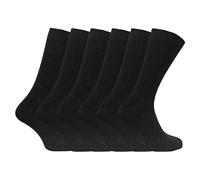 (45-50, Schwarz) Sock Snob - 6er Pack Herren 100 Baumwolle Socken | Weich Business Socken Gerippt