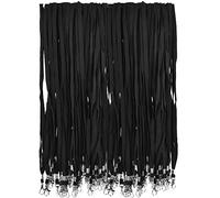 45cm Schlüsselband 100 Stück Lanyards schlüsselanhänger band lanyard Nackenband Swivel Schließe Umhängebänder mit Karabinerhaken Büro Abzeichen für ID-Karten Ausweise Schlüssel für ID-Karten(Schwarz)