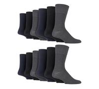 (46-50, BNG) Gentle Grip - 12er Pack Herren Socken Ohne Gummi und Naht | Gentle Grip Socken mit Komfortbund