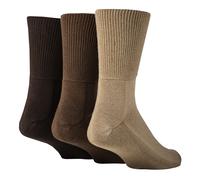(46-50, Braun) IOMI - IOMI - 3er Pack Herren und Damen Bambus Socken Ohne Gummi | Diabetikersocken