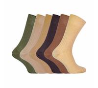 (46-50, Braun) Sock Snob - 6er Pack - 100% Ägyptische Baumwolle Socken für Herren | Baumwollsocken Schwarz