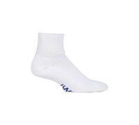 IOMI - 3er pack kurz sneaker baumwolle ohne gummi extra weit diabetikersocken kurzsocke für sommer (46-50 eur, White (Short))