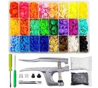 460 Sets Druckknöpfe mit Zange, 24 Farben T5 Druckknopf Set mit Zange, Druckknöpfe Ohne Nähen für DIY Kleidung Basteln
