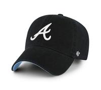 47 Atlanta Braves Ballpark Clean Up Dad Hat Baseballkappe (Schwarz/Wei /Blau)