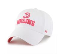 47 Atlanta Hawks Damen Luminence Cheer White Clean Up Cap - NBA Adjustable Relaxed Fit Damen Baseball Dad Hat