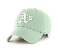 47 Brand Athletics Ballpark Clean Up Cap Basecap Baseballcap Strapback Curved Brim MLB Oakland Damen/Herren - Metallschnalle, mit Schirm Winter Sommer