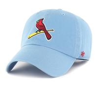 47 Brand MLB Alternative Farbe Prim r Logo Clean Up Verstellbare Baseballkappe, Einheitsgr e f r Erwachsene St. Louis Cardinals Columbia Blau
