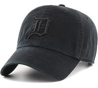47 Brand MLB Baseballkappe für Erwachsene, Einheitsgröße, Schwarz/Schwarz, Detroit Tigers, Einheitsgre