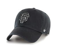 47 Brand MLB Baseballkappe mit schwarzem und weissem Umriss, primares Logo, Clean Up, verstellbar, Einheitsgrosse fur Erwachsene San Francisco Gi