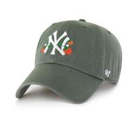 47 Brand MLB Clean Up Icon Strawberry Strapback Cap New York Yankees Moss