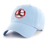47 Brand MLB Cooperstown Primary Logo Clean Up Verstellbare Baseballkappe f r Erwachsene, Einheitsgr e St. Louis Cardinals, Columbia Blue