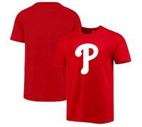 47 Brand MLB Herren-Baseball-T-Shirt, Team-Farbe, Primär-Logo, kurzärmelig, Philadelphia Phillies Red, XL