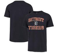 47 Brand MLB Herren-Baseball-T-Shirt, Team-Farbe, Union Arch Franklin, Primär-Logo, kurzärmelig, Detroit Tigers Navy, XX-Large