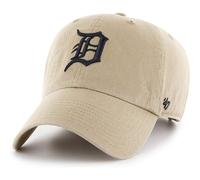 47 Brand MLB Khaki Primary Logo Clean Up Baseball-M tze mit verstellbarem Riemen, Einheitsgr e f r Erwachsene Detroit Tigers Khaki