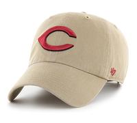 47 Brand MLB Khaki Primary Logo Clean Up Baseballm tze mit verstellbarem Riemen, Einheitsgr e f r Erwachsene Cincinnati Reds Khaki