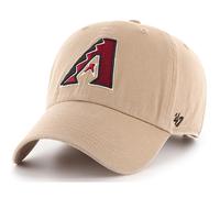 47 Brand MLB Khaki Primary Logo Clean Up Baseballm tze mit verstellbarem Riemen, Einheitsgr e f r Erwachsene Arizona Diamondbacks Khaki