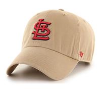 47 Brand MLB Khaki Primary Logo Clean Up Baseballmütze mit verstellbarem Riemen, Einheitsgröße für Erwachsene - St. Louis Cardinals - Khaki