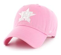 47 Brand MLB Rose Pink Primary Logo Clean Up Verstellbare Baseballkappe, Einheitsgr e f r Erwachsene Houston Astros Rose Pink