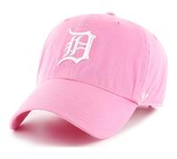 47 Brand MLB Rose Pink Primary Logo Clean Up Verstellbare Baseballkappe, Einheitsgr e f r Erwachsene Detroit Tigers Rose Pink