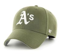 47 Brand MLB Sandalwood Baseballkappe in Teamfarbe, Primarlogo, MVP, verstellbare Struktur, Einheitsgrosse fur Erwachsene Oakland Athletics Sand