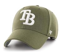 47 Brand MLB Sandalwood Baseballkappe in Teamfarbe, Primarlogo, MVP, verstellbare Struktur, Einheitsgrosse fur Erwachsene Tampa Bay Rays Sandalw