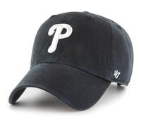47 Brand MLB Schwarz-Wei Primary Logo Clean Up Verstellbare Baseballkappe, Einheitsgr e f r Erwachsene Philadelphia Phillies Schwarz-Wei
