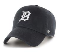 47 Brand MLB Schwarz-Wei Primary Logo Clean Up Verstellbare Baseballkappe, Einheitsgr e f r Erwachsene Detroit Tigers Schwarz-Wei